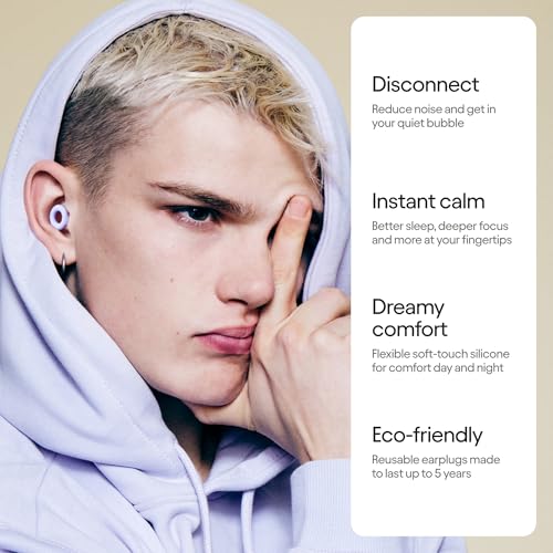 Loop Quiet 2 Ear Plugs – Comfortable, Reusable Noise-Reducing Earplugs | 24dB Noise Reduction | Custom Fit | Flexible He