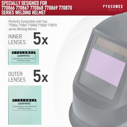 Replacement Clear Lens Kit 10PCS for Welding Helmets