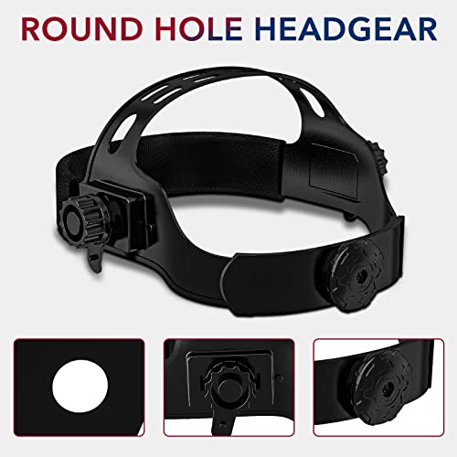 Welding Helmet Headgear for Round Hole Helmet - Adjustable Sweatband Included