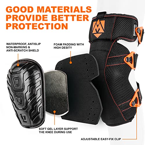 Heavy-Duty Gel Knee Pads for Cleaning, Roofing, and Gardening