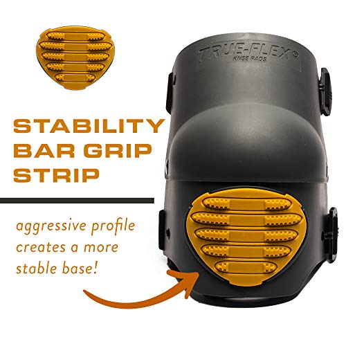 Comfortable Anti-Slip Knee Pads - TSE-TFLX-XL, Black & Yellow