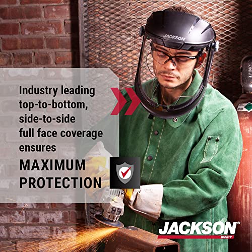 Jackson Safety MaxView Clear Face Shield with 370 Speed Dial Headgear - ANSI Z87.1